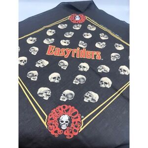 Vintage Easyriders Bandana 3D Emblem Black Biker Kerchief Jim Brum